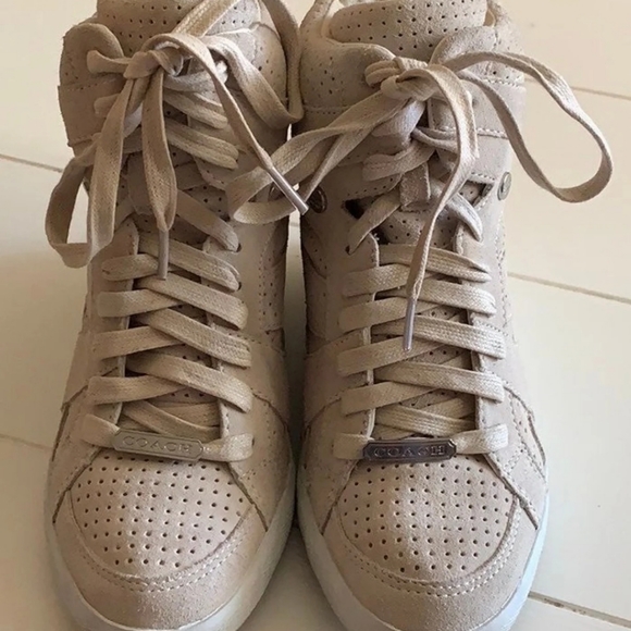 Women's Coach Wedge Sneakers Size 6 - Picture 2 of 5